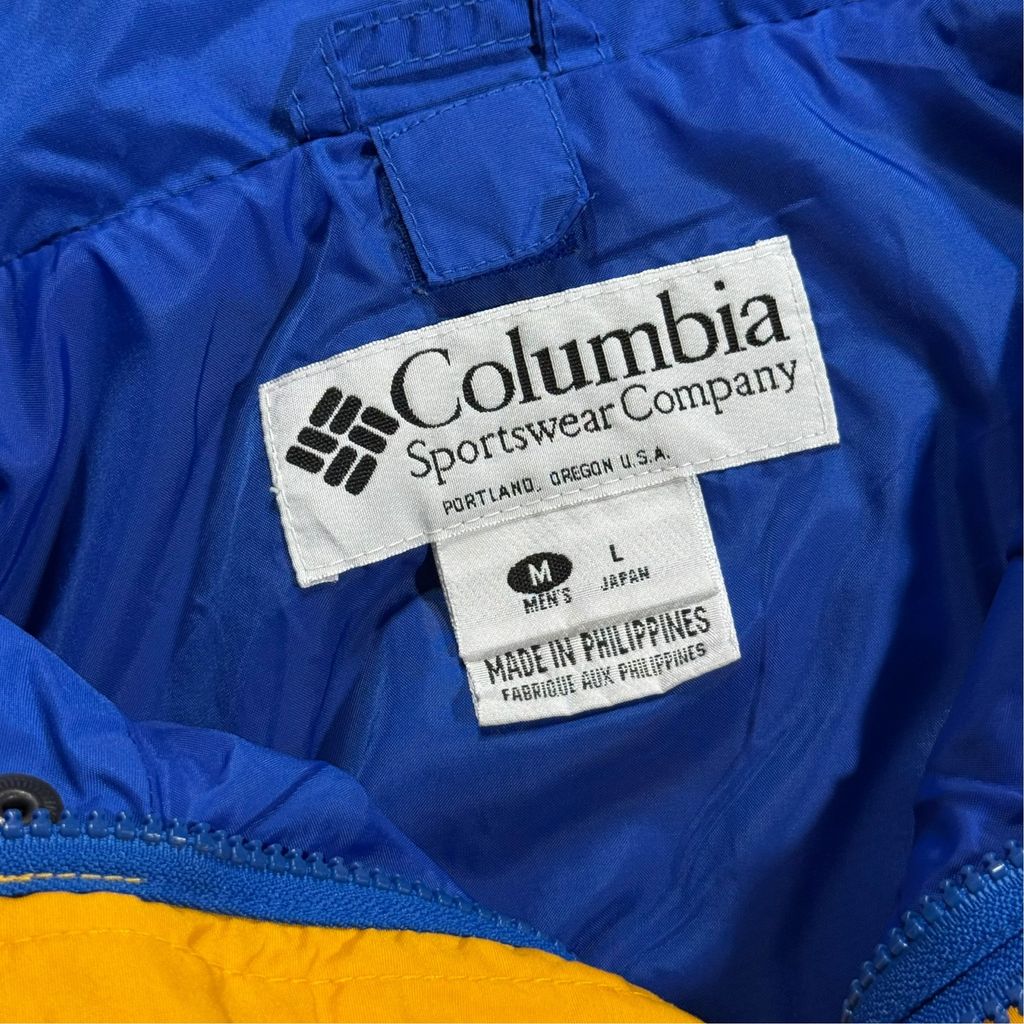 【USED】90s COLUMBIA Bugaboo Interchange Jacket Blue x Yellow x Navy M / コロンビア バガブー ナイロンジャケット マウンテンパーカー 切替 90年代