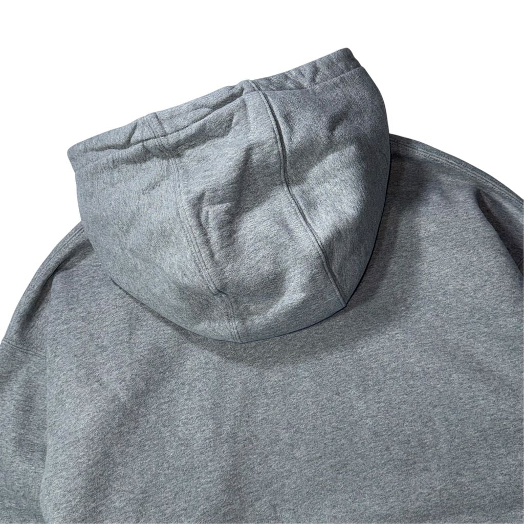 【USED】NIKE Swoosh Sweat Hoodie Grey / ナイキ ワンポイント スウッシュ 刺繍 スウェット パーカー プルオーバー グレー 灰 フーディー メンズ ユニセックス 古着