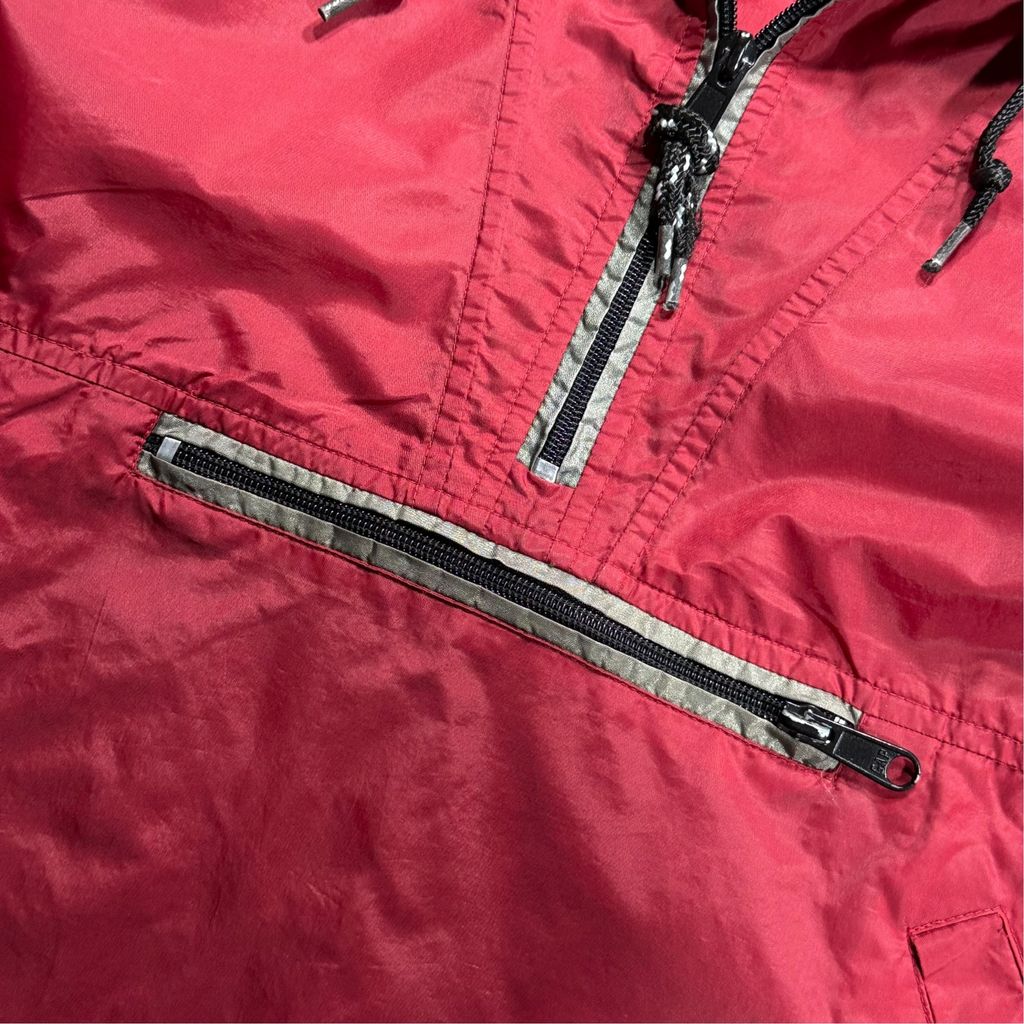 【USED】00s GAP Hooded Nylon Pullover Jacket Red M / ギャップ フーデッド ナイロン プルオーバー ジャケット アノラックパーカー 赤 00年代