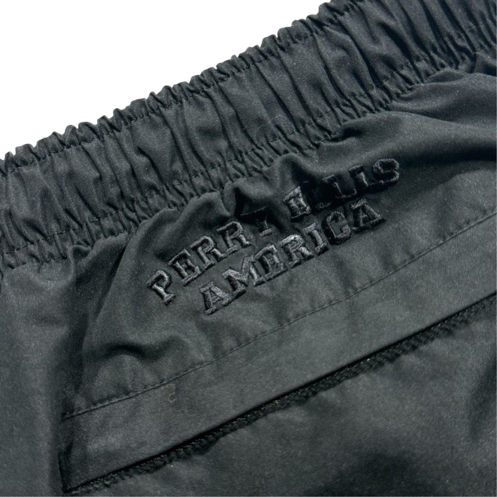【USED】00s Perry Ellis America Active Nylon Tech Pants Black XL / ペリーエリスアメリカ ナイロンテックパンツ ブラック 裾ジップ 裏地付き イージーパンツ オールド ストリート 古着