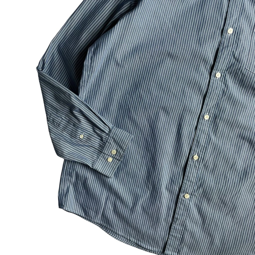 Eddie Bauer Cotton Stripe L/SL BD Shirt Wrinkle Resistant Relaxed Fit