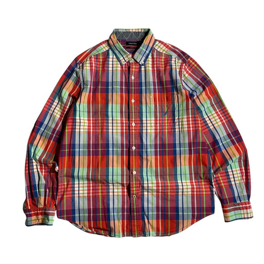 【USED】Nautica Check BD Shirt
