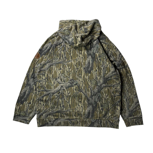 【USED】MOSSY OAK Real Tree Camo Sweat Hoodie Medium / モッシーオーク リアルツリーカモ ツリースタンド 迷彩 スウェット パーカー プルオーバー パキスタン製 Mサイズ メンズ ユニセックス 古着
