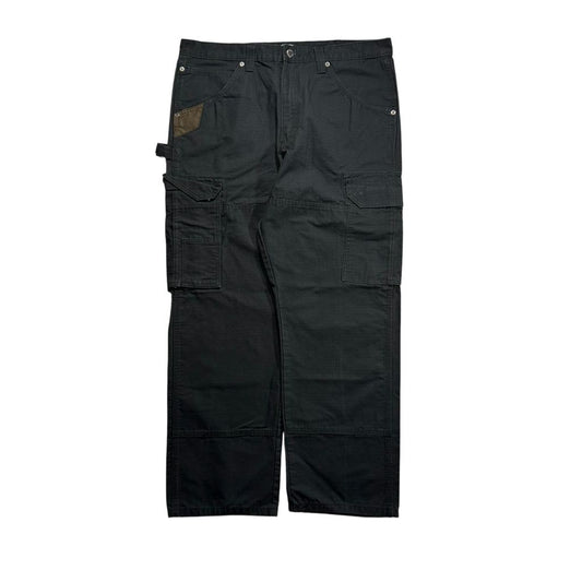 【USED】Wrangler WORKWEAR Ripstop Cargo Painter Pants Black 36 x 30 / ラングラー ワークウェア リップストップ カーゴ ペインターパンツ ブラック 黒