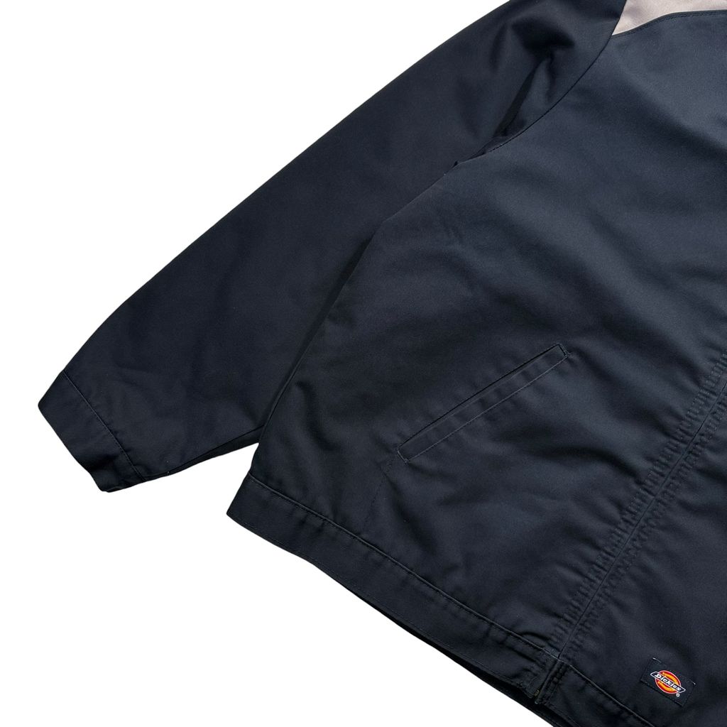 【USED】Dickies Quilted Lined Work Jacket Dark Navy XL / ディッキーズ キルティングライナー ワークジャケット 企業刺繍 ダークネイビー 紺 2015年製 XL 古着