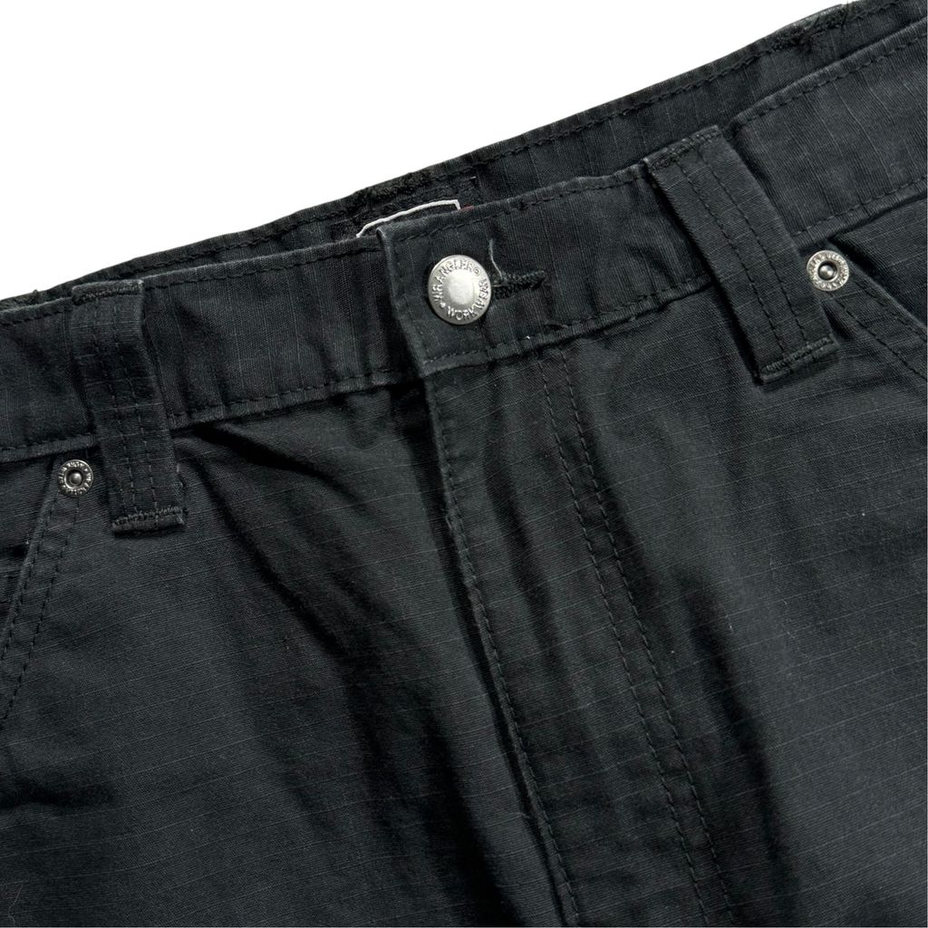 【USED】Wrangler WORKWEAR Ripstop Cargo Painter Pants Black 36 x 30 / ラングラー ワークウェア リップストップ カーゴ ペインターパンツ ブラック 黒