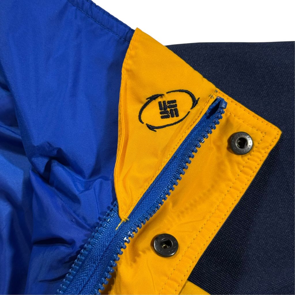 【USED】90s COLUMBIA Bugaboo Interchange Jacket Blue x Yellow x Navy M / コロンビア バガブー ナイロンジャケット マウンテンパーカー 切替 90年代