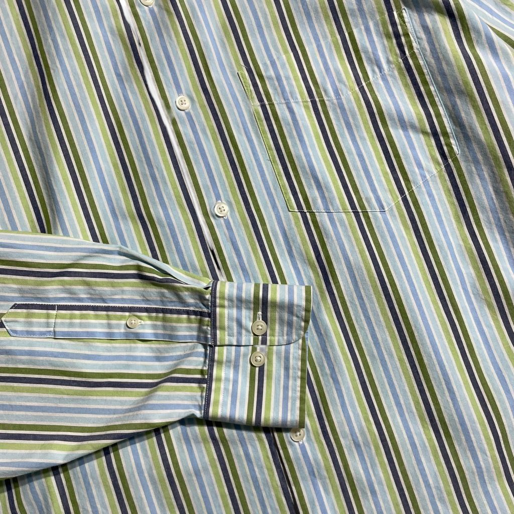 【USED】Nautica L/SL Stripe BD Shirt