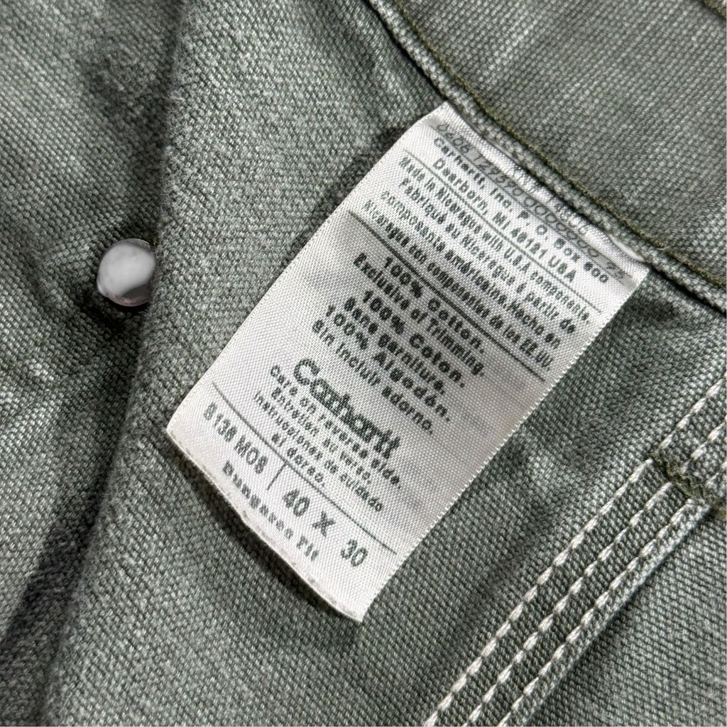 【USED】Carhartt B138 MOS Double Knee Painter Pants Moss Green 40 x 30 / カーハート ダブルニー ペインターパンツ モスグリーン ダック ペンキ汚れ ワークパンツ