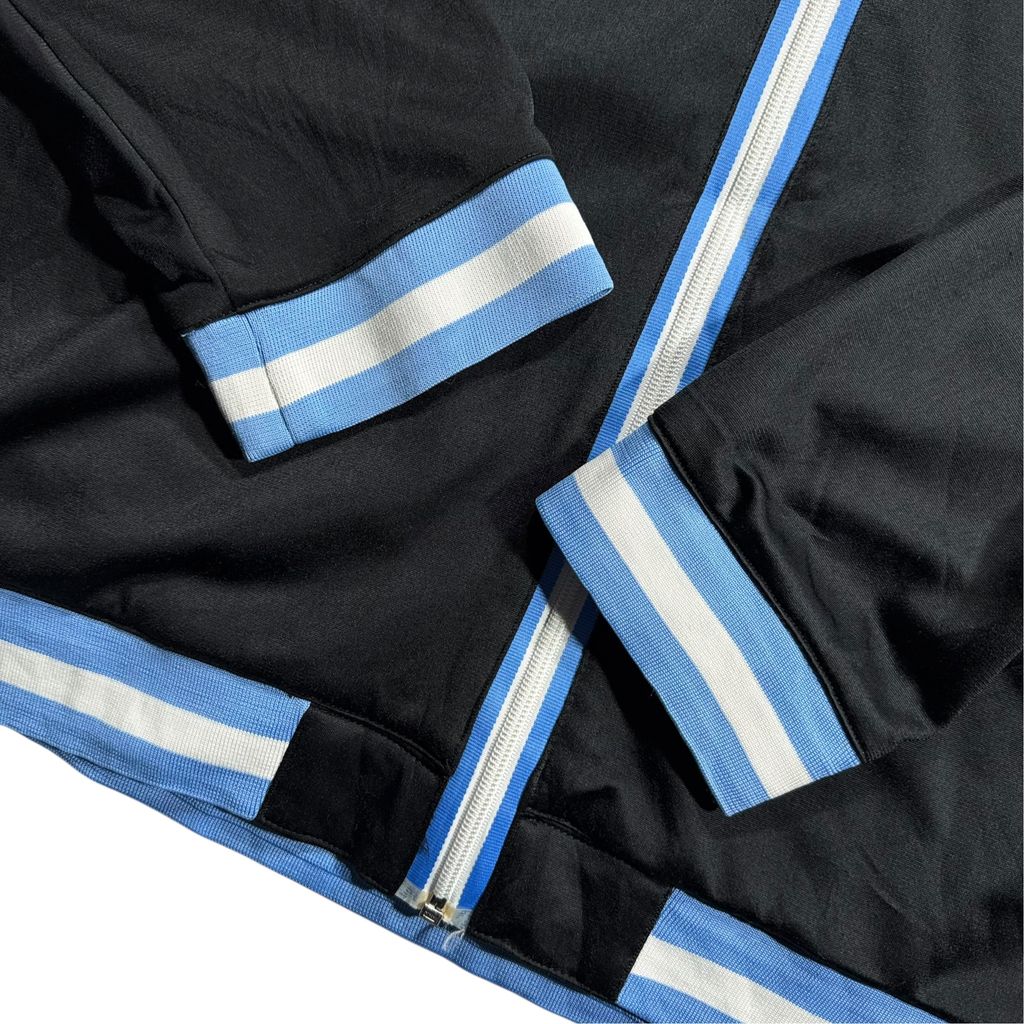 【USED】00s NIKE SUPREME COURT Track Jacket Black x Light Blue XL / ナイキ シュプリームコート トラックジャケット ジャージ 刺繍ロゴ 00年代