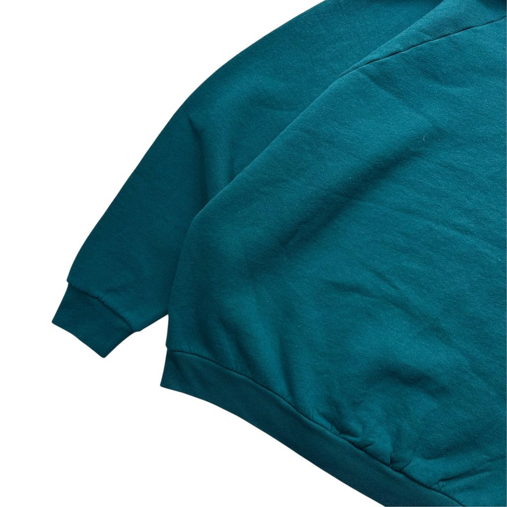 【USED】FRUIT OF THE LOOM Plain Raglan Sweat Green LADIES 2X USA製 / フルーツオブザルーム 無地 ラグラン スウェット エメラルドグリーン USA製 古着