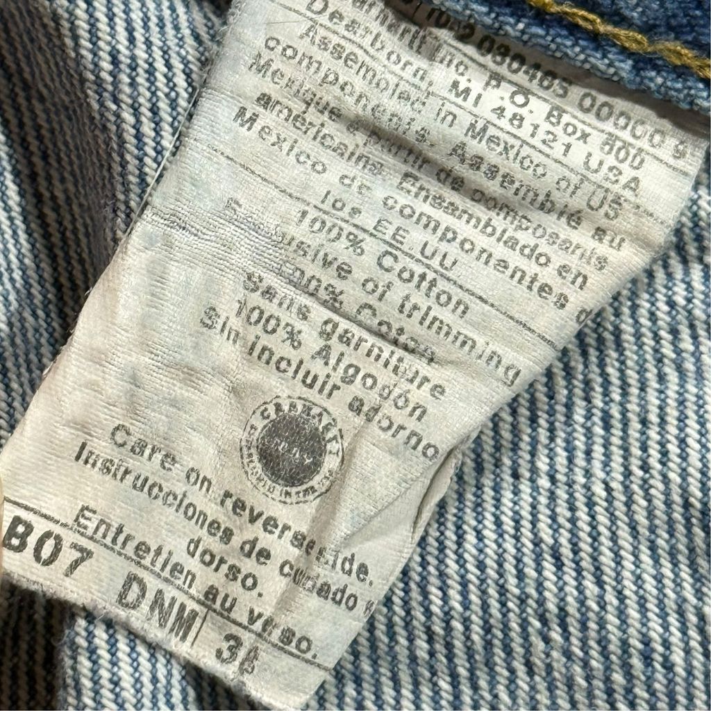 【USED】Carhartt B07 DNM Double Knee Denim Painter Pants Blue 38 / カーハート ダブルニー デニム ペインターパンツ ブルー 青 デニム地 ワークウェア ビンテージ 古着 USED