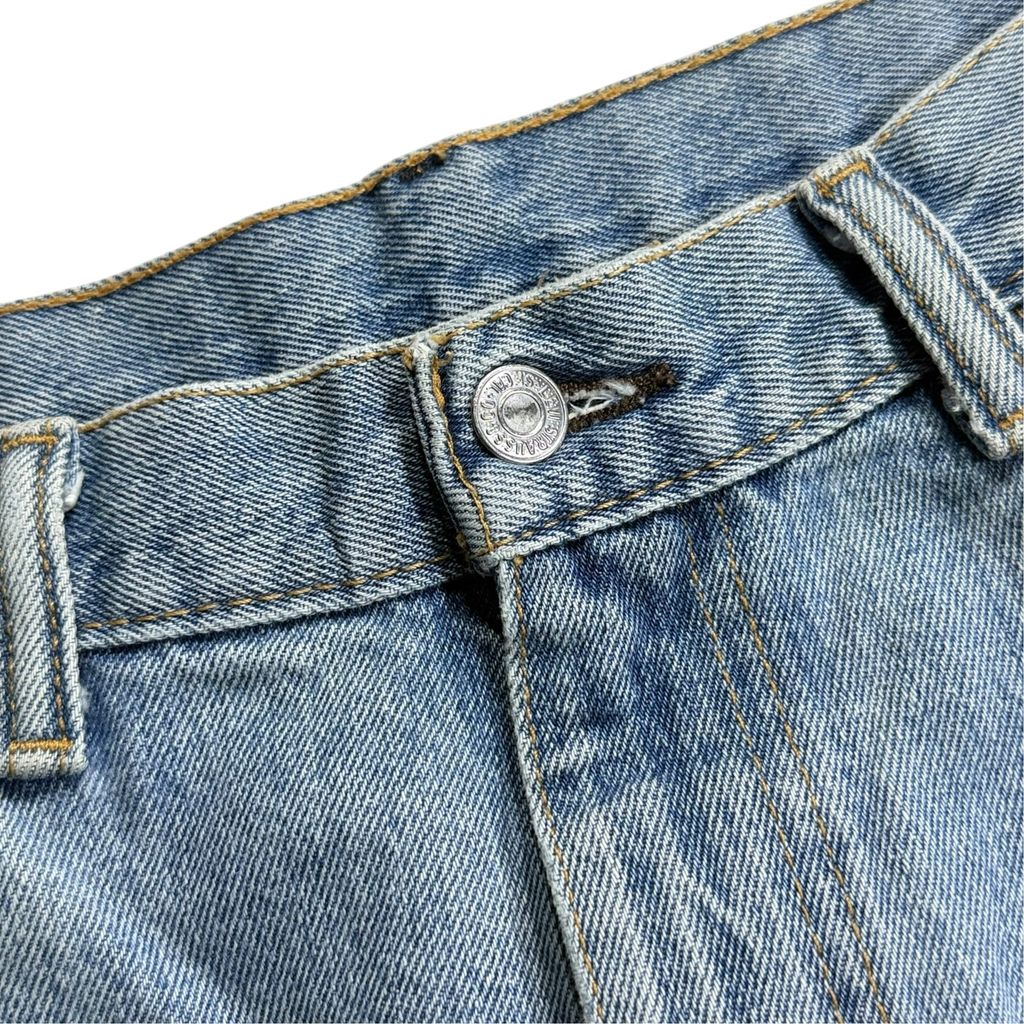 【USED】Levi's 550 Relaxed Fit Tapered Denim Pants Blue 36 x 30 / リーバイス 550 リラックスフィット テーパード デニム パンツ ブルー ウォッシュデニム 太め テーパード