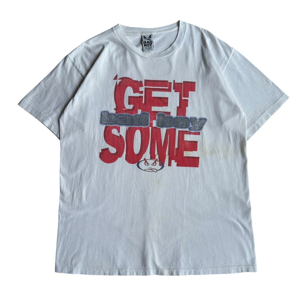 【USED】BAD BOY バッドボーイ Made in USA S/SL Tee 半袖Tシャツ 白 Lサイズ