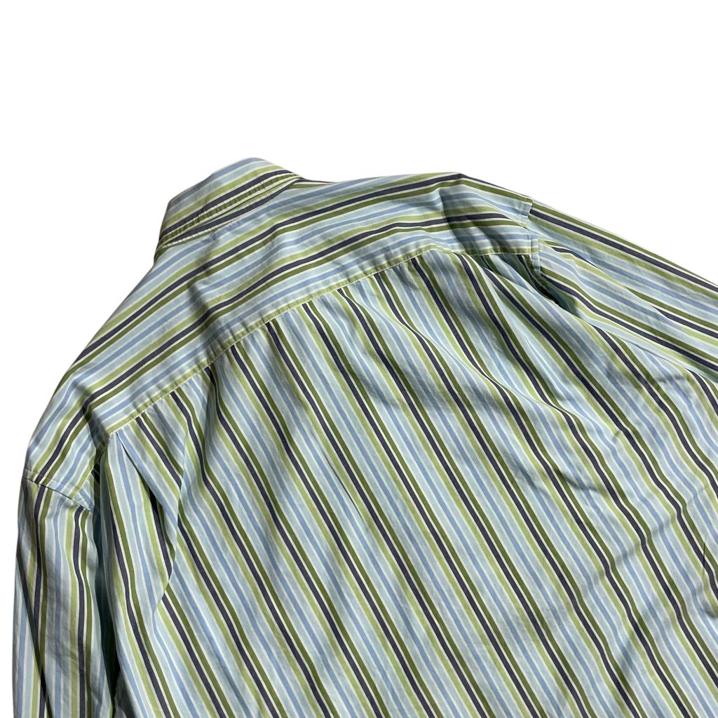 【USED】Nautica L/SL Stripe BD Shirt