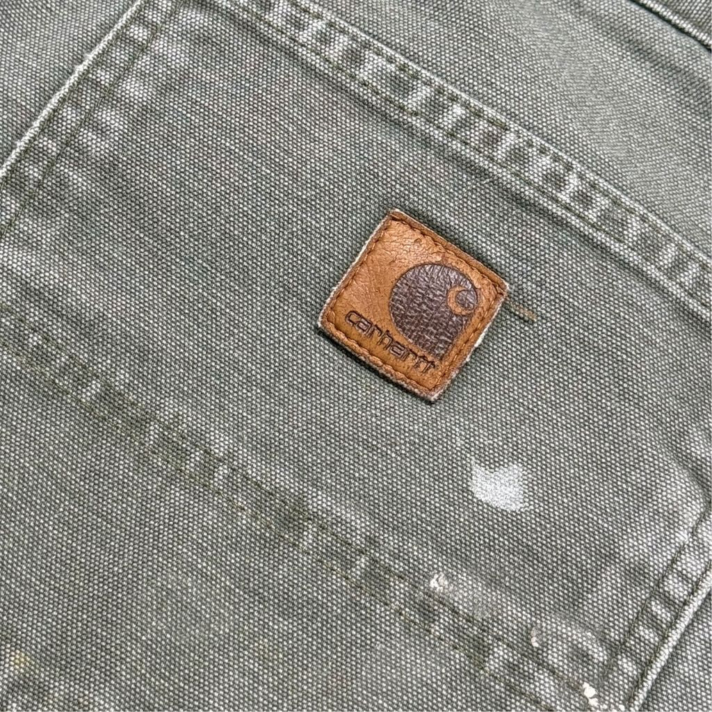 【USED】Carhartt B138 MOS Double Knee Painter Pants Moss Green 40 x 30 / カーハート ダブルニー ペインターパンツ モスグリーン ダック ペンキ汚れ ワークパンツ