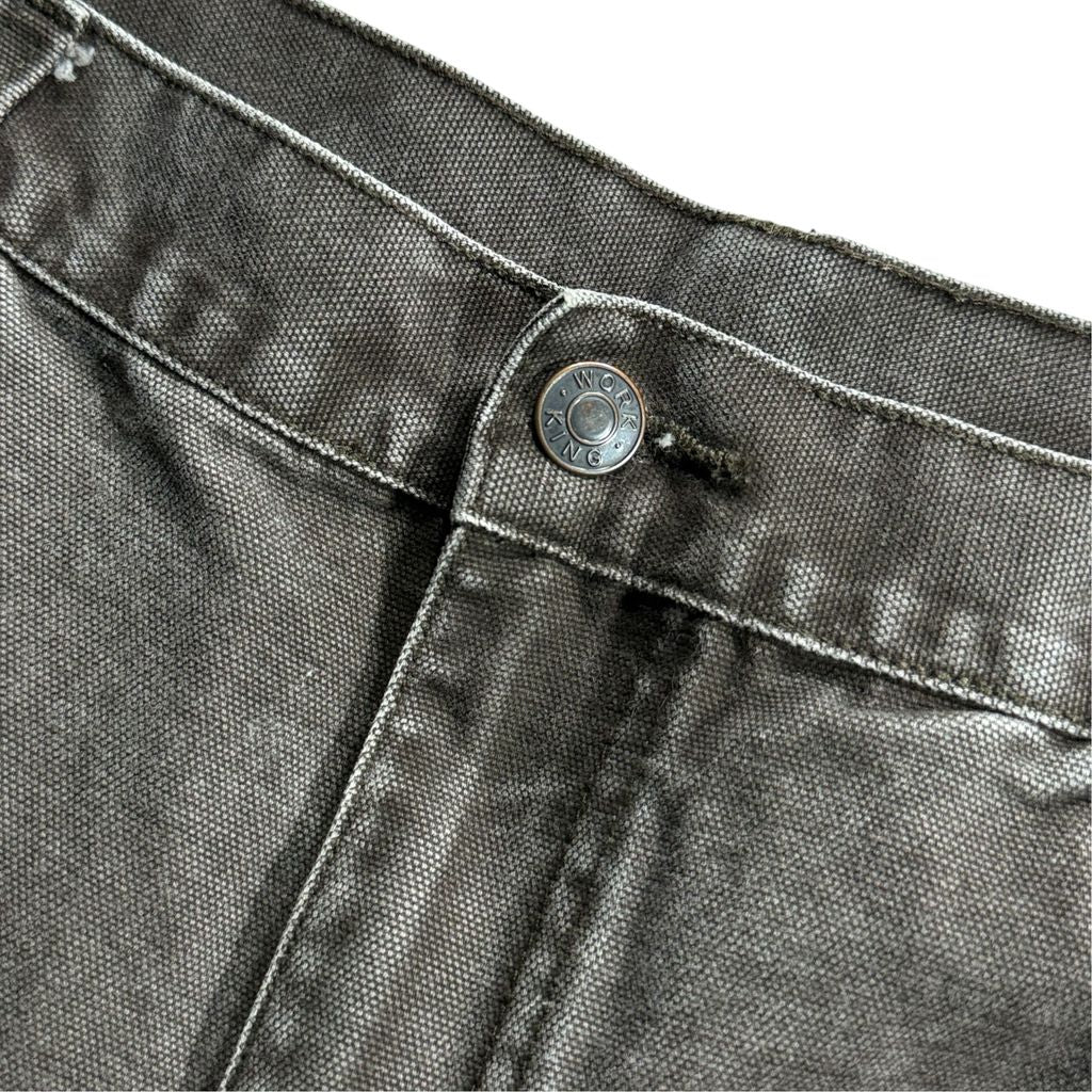 【USED】WORK KING Worker Painter Pants Charcoal Gray 38 x 30 / ワークキング ワーク ペインターパンツ チャコールグレー ダック地 ワークウェア