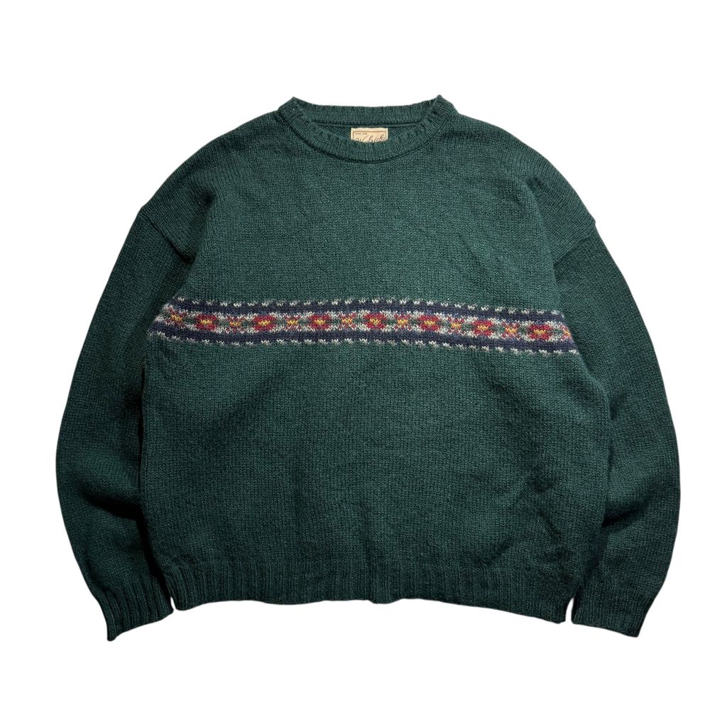 【USED】Woolrich Crewneck Wool Sweater Made in USA