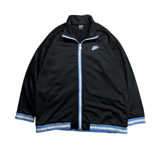 【USED】00s NIKE SUPREME COURT Track Jacket Black x Light Blue XL / ナイキ シュプリームコート トラックジャケット ジャージ 刺繍ロゴ 00年代