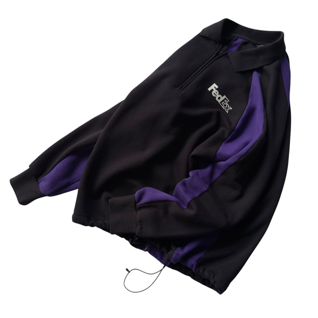 【USED】FeDex Haif Zip Sweat Polo