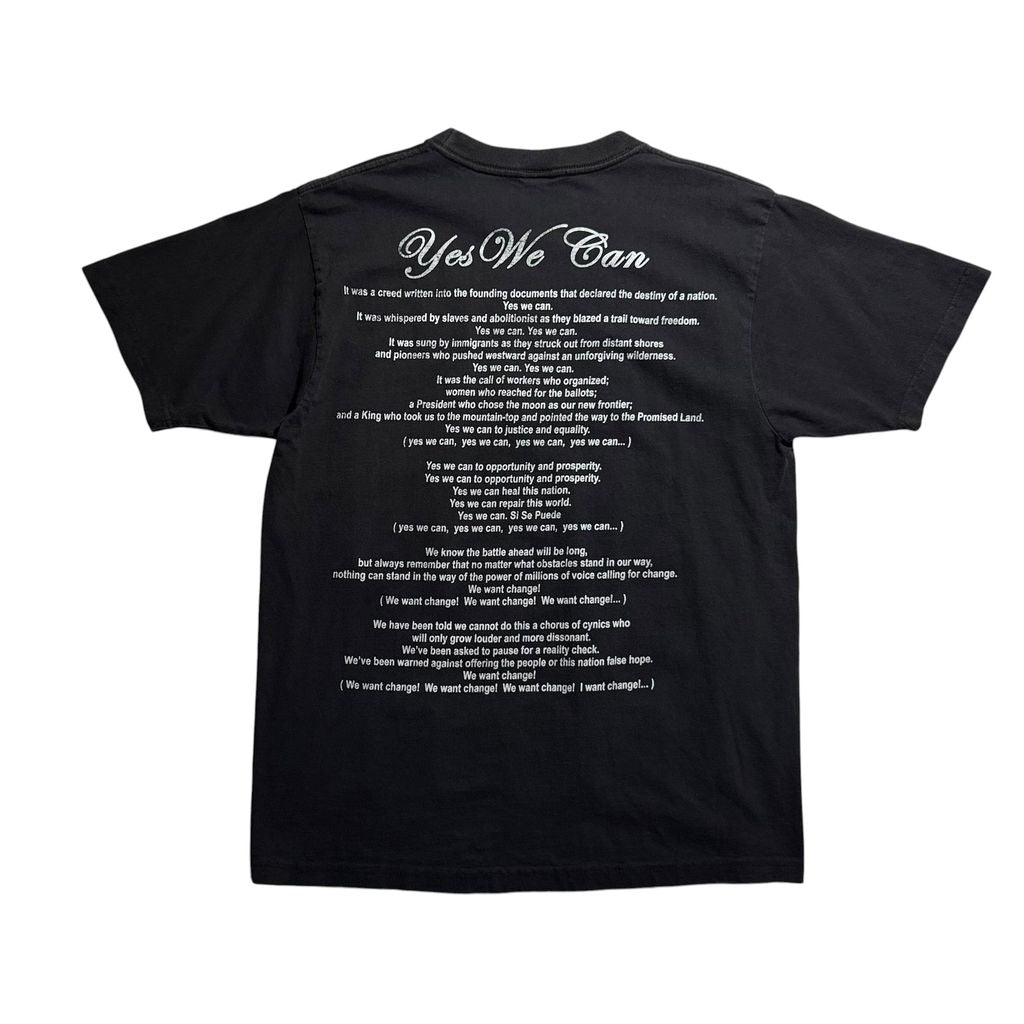 【USED】SCHOOL OF HARD KNOCKS OBAMA S/SL Tee 黒 半袖Tシャツ