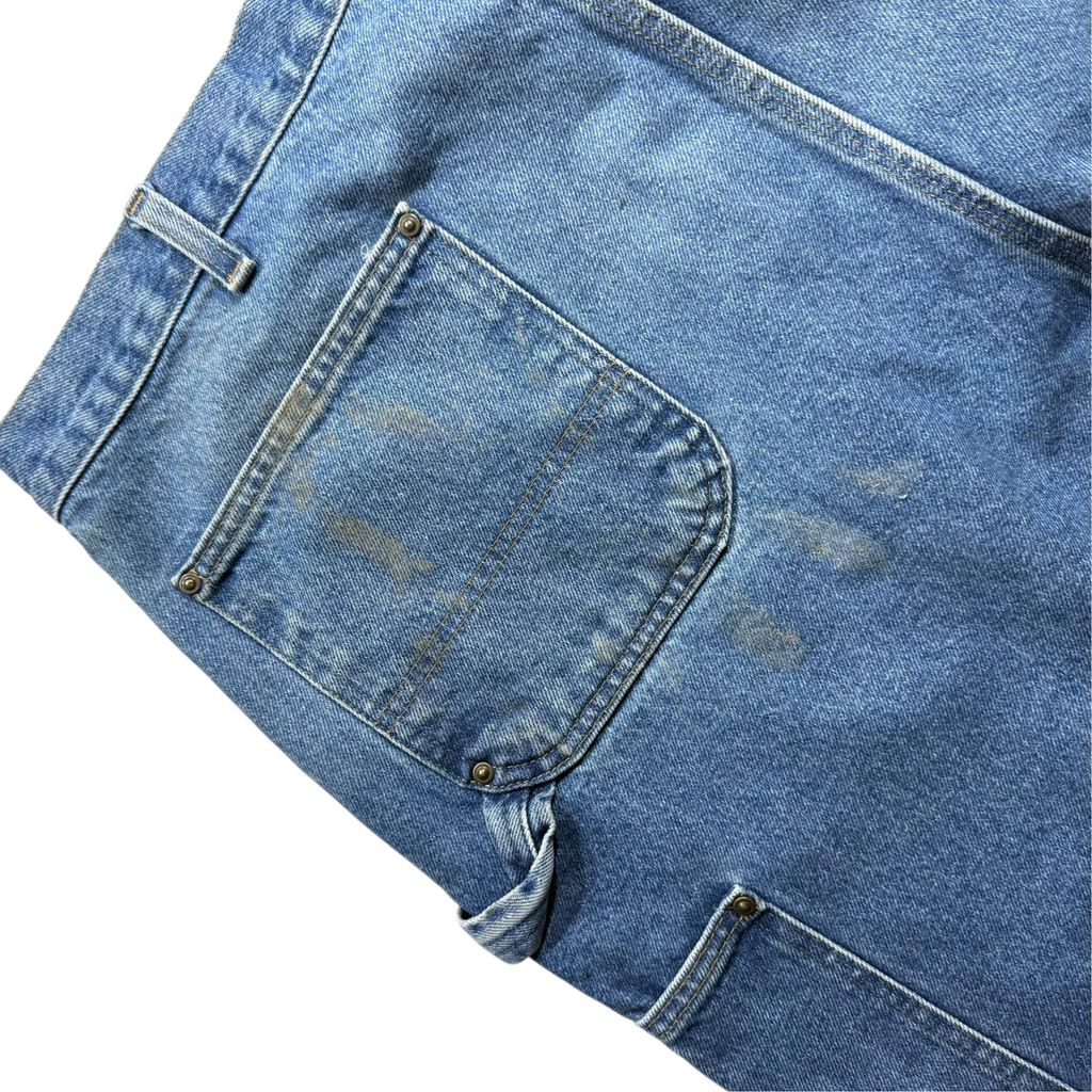 【USED】Carhartt B73 DST Double Knee Denim Painter Pants Blue 40 x 32 / カーハート ダブルニー デニム ペインターパンツ ブルー 青 デニム地 ワーク ビンテージ 古着
