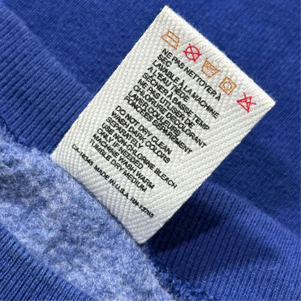 【USED】MUNSINGWEAR SUPER COTTON Plain Sweat Navy L 90s USA製 / マンシングウェア スーパーコットン 無地 クルーネック スウェット ネイビー 紺 USA製 Lサイズ 古着