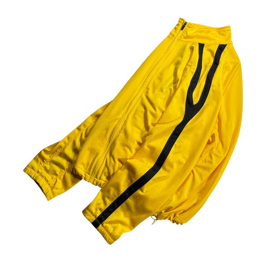 【USED】00s NIKE Track Jacket Yellow x Black XL / ナイキ トラックジャケット ジャージ 刺繍ロゴ 切替 黄色 黒 00年代