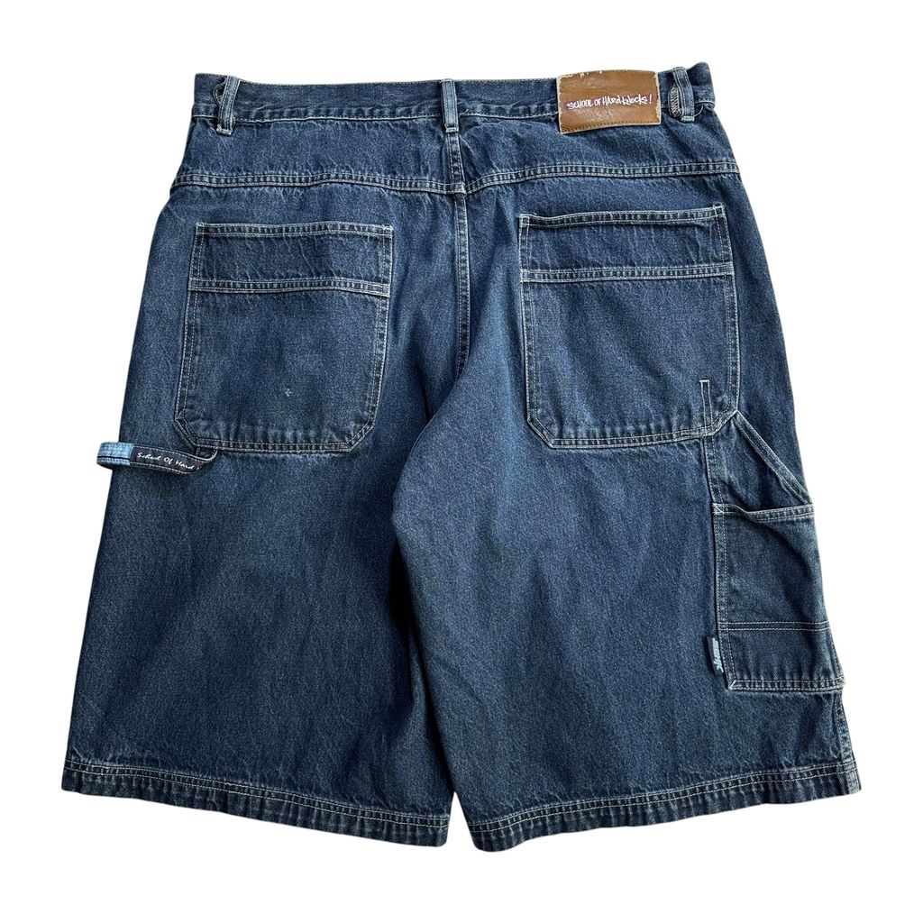 【USED】SOHK School of Hard Knocks スクールオブハードノックス Denim Painter Shorts バギーパンツ ショーツ  38インチ