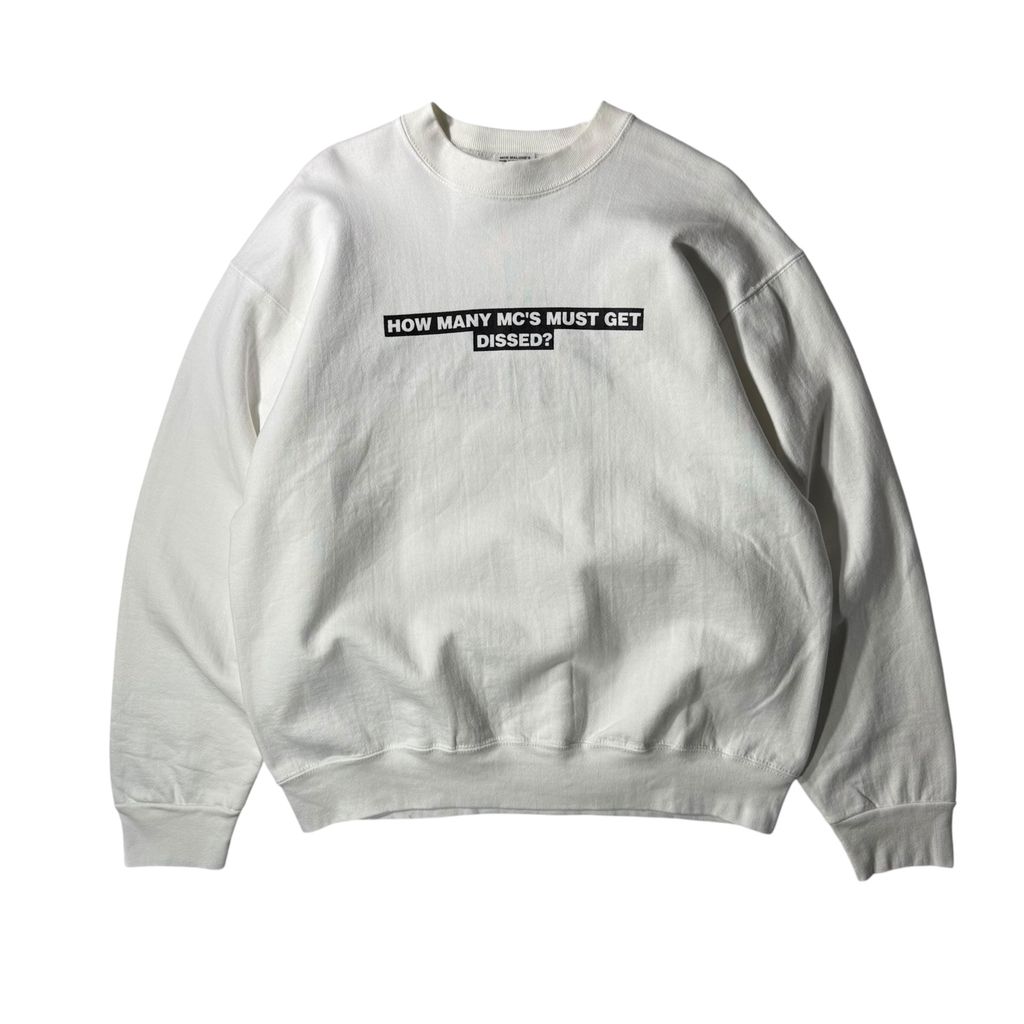 【USED】90s USA製 MOE MALONE'S HIP HOP SHOP Sweat White L / モーリスマローン ヒップホップショップ スウェット トレーナー ホワイト USA製 90年代 ヴィンテージ 古着