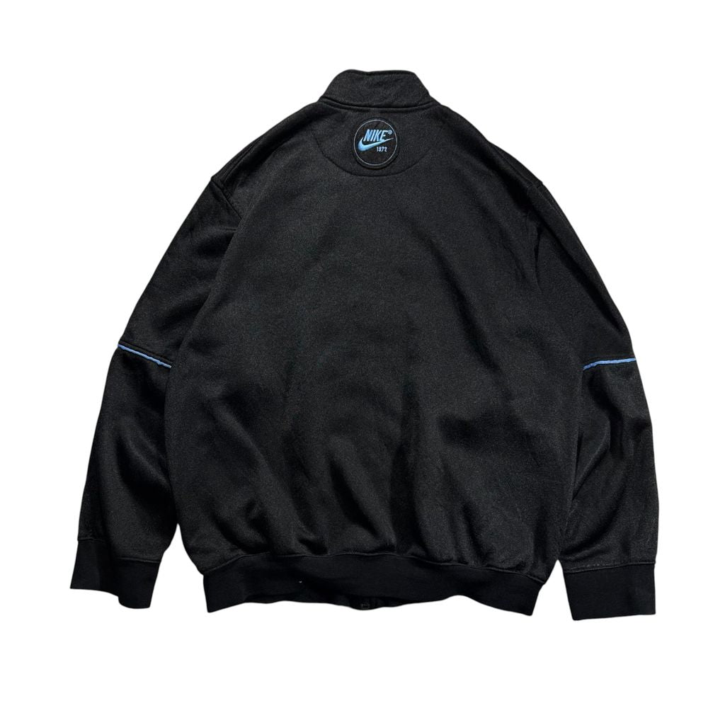 【USED】00s NIKE Track Jacket Black x Blue M / ナイキ トラックジャケット ジャージ 刺繍ワッペン 1972 黒 青 00年代