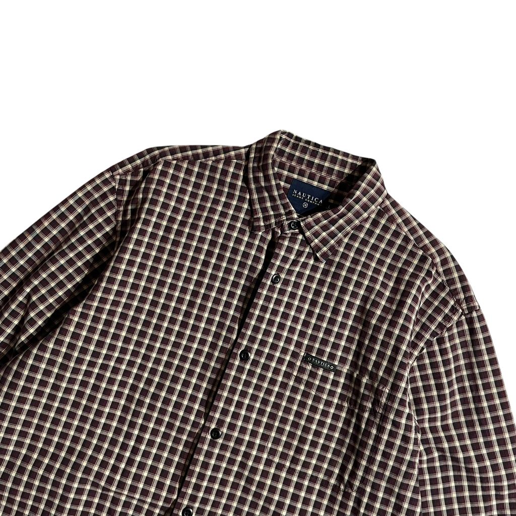 【USED】Nautica Jeans Check BD Shirt