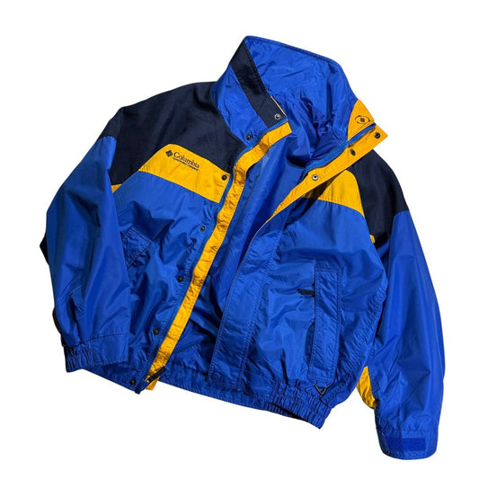 【USED】90s COLUMBIA Bugaboo Interchange Jacket Blue x Yellow x Navy M / コロンビア バガブー ナイロンジャケット マウンテンパーカー 切替 90年代
