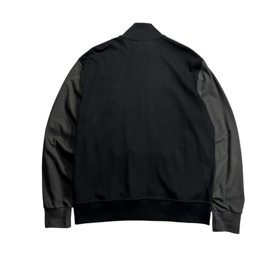 POLO RALPH LAUREN Color Block Track Jacket Black x Dark Gray L / ポロラルフローレン カラーブロック トラックジャケット ジャージ フルジップスタンドカラー 切替 刺繍ロゴ 黒 灰色 00s〜10s 古着 USED