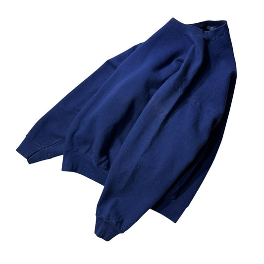 【USED】MUNSINGWEAR SUPER COTTON Plain Sweat Navy L 90s USA製 / マンシングウェア スーパーコットン 無地 クルーネック スウェット ネイビー 紺 USA製 Lサイズ 古着