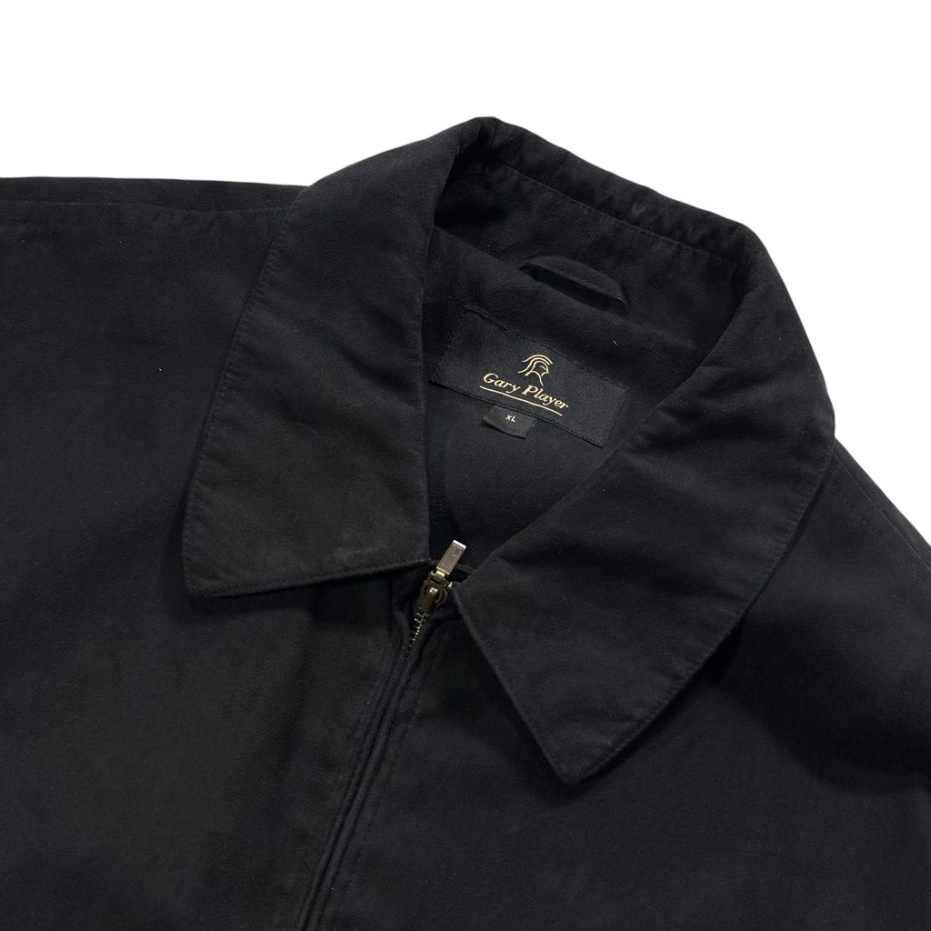 【USED】90s〜00s Gary Player Swing Top Jacket Black XL / ゲーリープレーヤー スウィングトップ ドリズラージャケット ピーチスキン ブラック 黒 多機能内ポケット 90年代 ヴィンテージ 古着