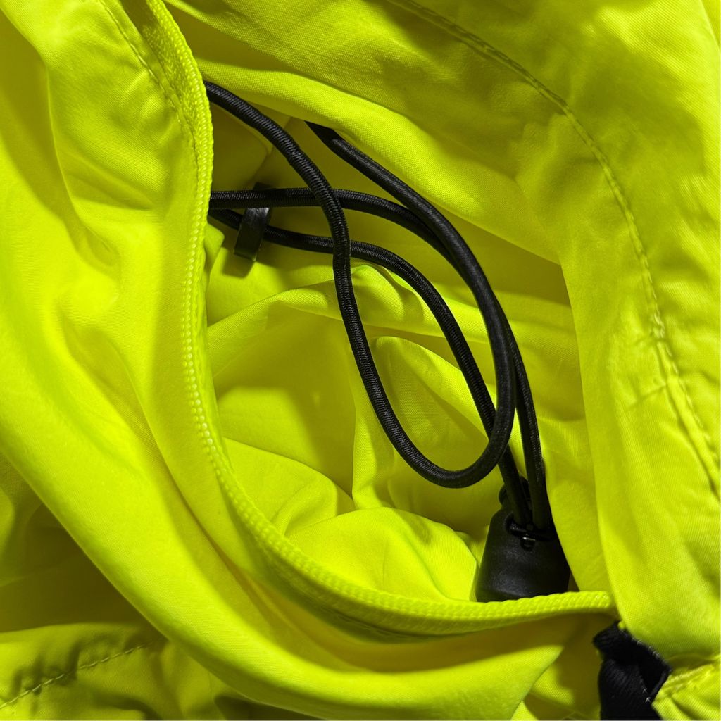 【USED】90s adidas Performance Logo Hooded Nylon Pullover Jacket Lime Green x Navy XL / アディダス パフォーマンスロゴ ナイロンジャケット プルオーバー アノラック