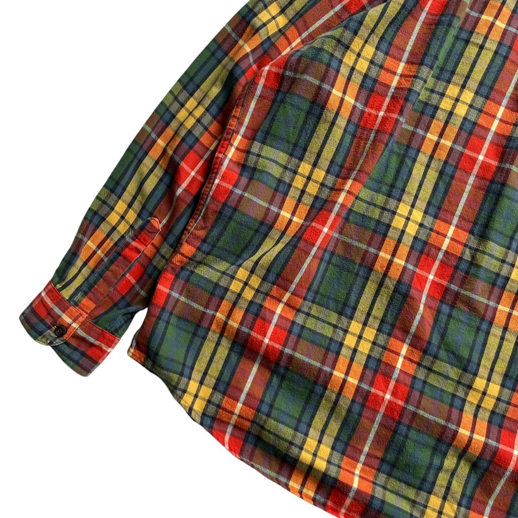 L.L. Bean Multicolor Check L/SL Cotton BD Shirt