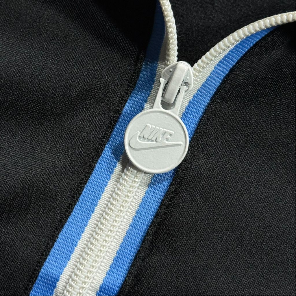 【USED】00s NIKE SUPREME COURT Track Jacket Black x Light Blue XL / ナイキ シュプリームコート トラックジャケット ジャージ 刺繍ロゴ 00年代