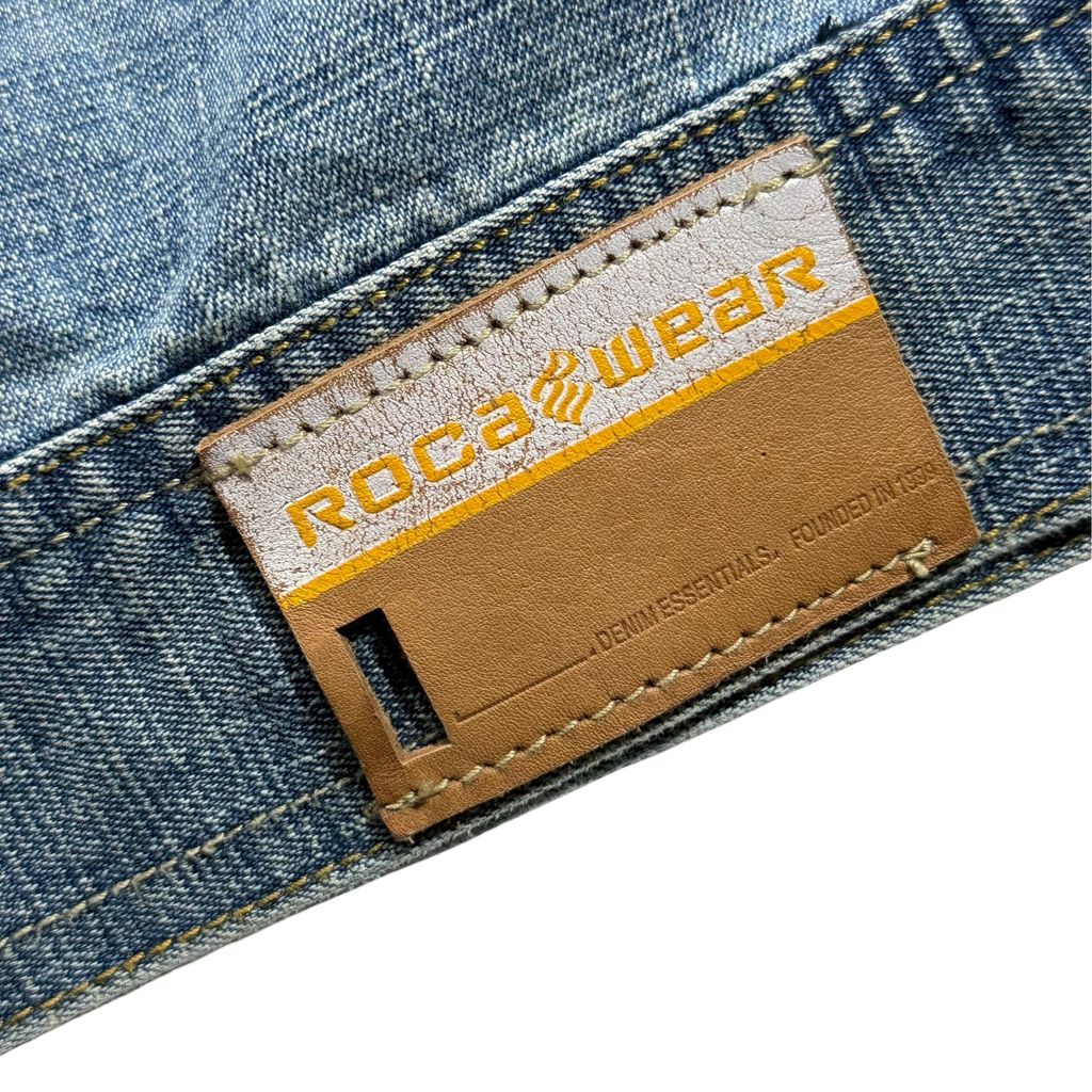 00s ROCAWEAR Denim Utility Jacket Light Blue XXL / ロカウェア デニム ユーティリティジャケット カバーオール デニムシャツ ヒップホップ B系 00年代 ヴィンテージ 古着 USED