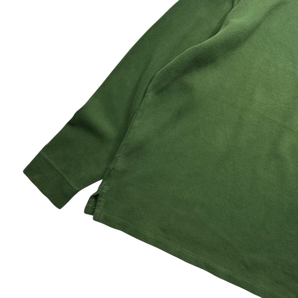 【USED】Polo by Ralph Lauren Half-Zip Cotton Sweat Green XL / ポロ バイ ラルフローレン ハーフジップ コットン スウェット トレーナー グリーン 緑 ポニー刺繍 XL 古着