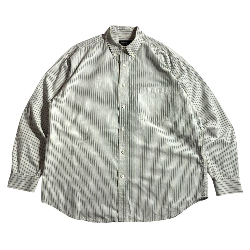 【USED】Eddie Bauer L/SL Stripe BD Shirt