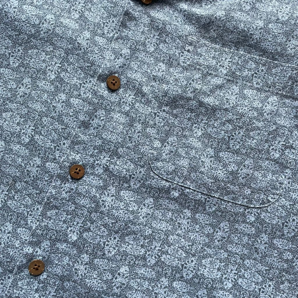 L.L. Bean All Over Print Open Collar Shirt