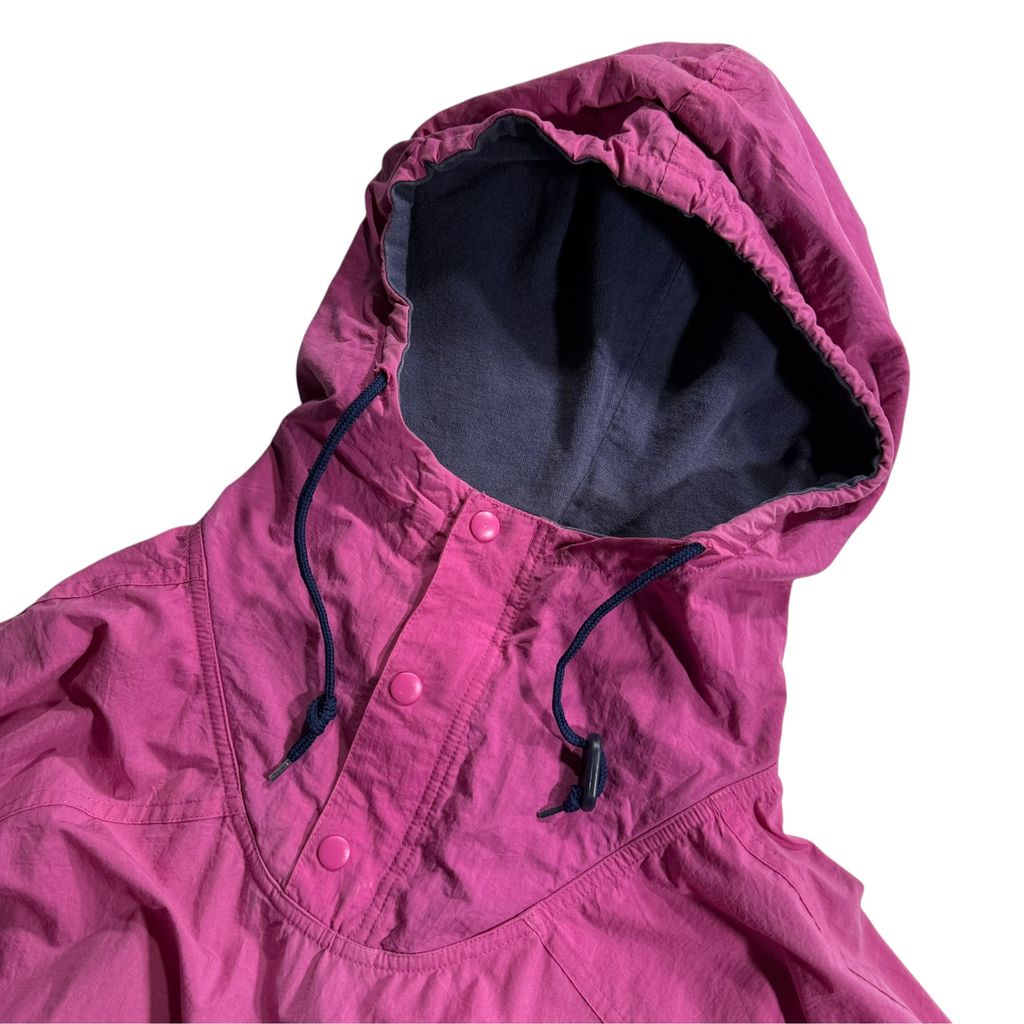 【USED】90s OLD GAP Anorak Hooded Nylon Jacket Pink x Navy XL / オールドギャップ アノラック パーカー フーデッド ナイロンジャケット プルオーバー ピンク 90年代