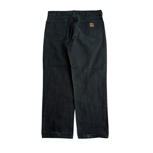 【USED】CARHARTT USA RELAXED FIT TAPARED JEANS BLK 38×30