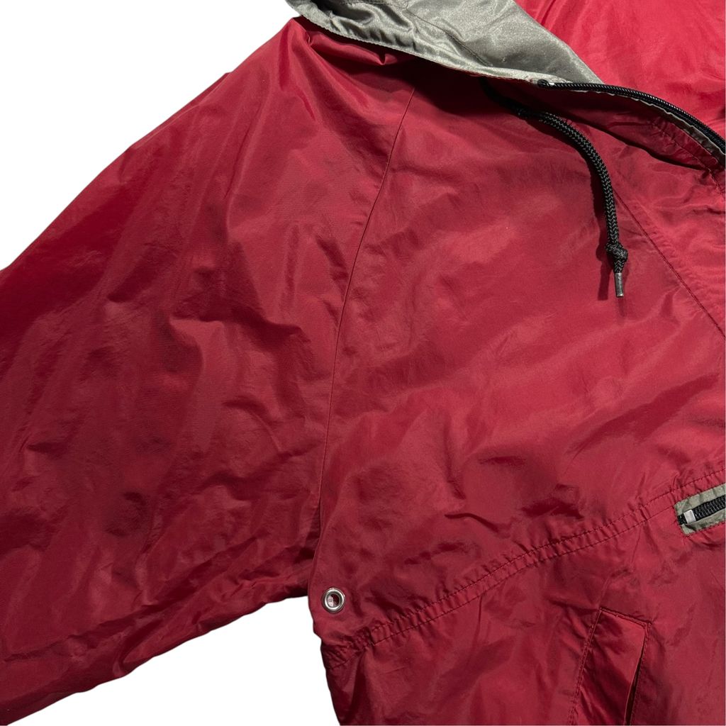 【USED】00s GAP Hooded Nylon Pullover Jacket Red M / ギャップ フーデッド ナイロン プルオーバー ジャケット アノラックパーカー 赤 00年代