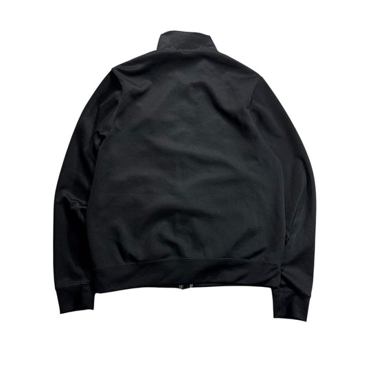 【USED】00s NIKE Track Jacket Black x Gray M / ナイキ トラックジャケット ジャージ 刺繍ロゴ 切替 スタンドカラー 黒 灰色 00年代
