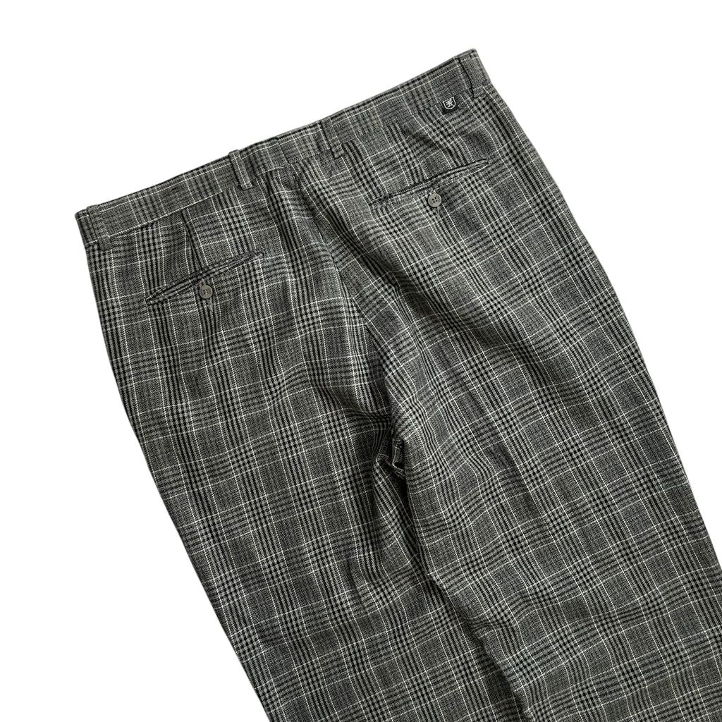 【USED】Stacy Adams Glen Check 1Tuck Rayon Pants