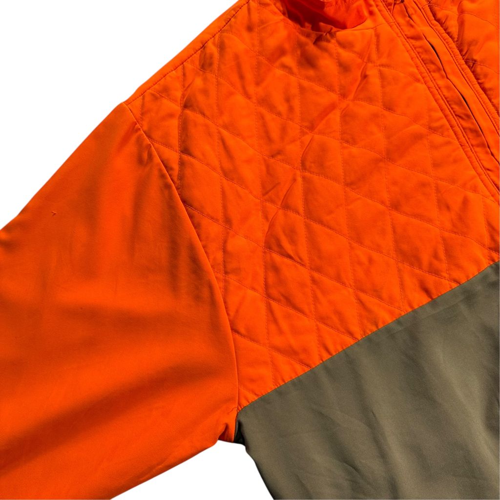 【USED】Cabela's Quilted Half-Zip Pullover Jacket Orange x Brown XL / カベラス キルティング ハーフジップ プルオーバー ジャケット ハンティング オリーブ ブラウン オレンジ アウトドア