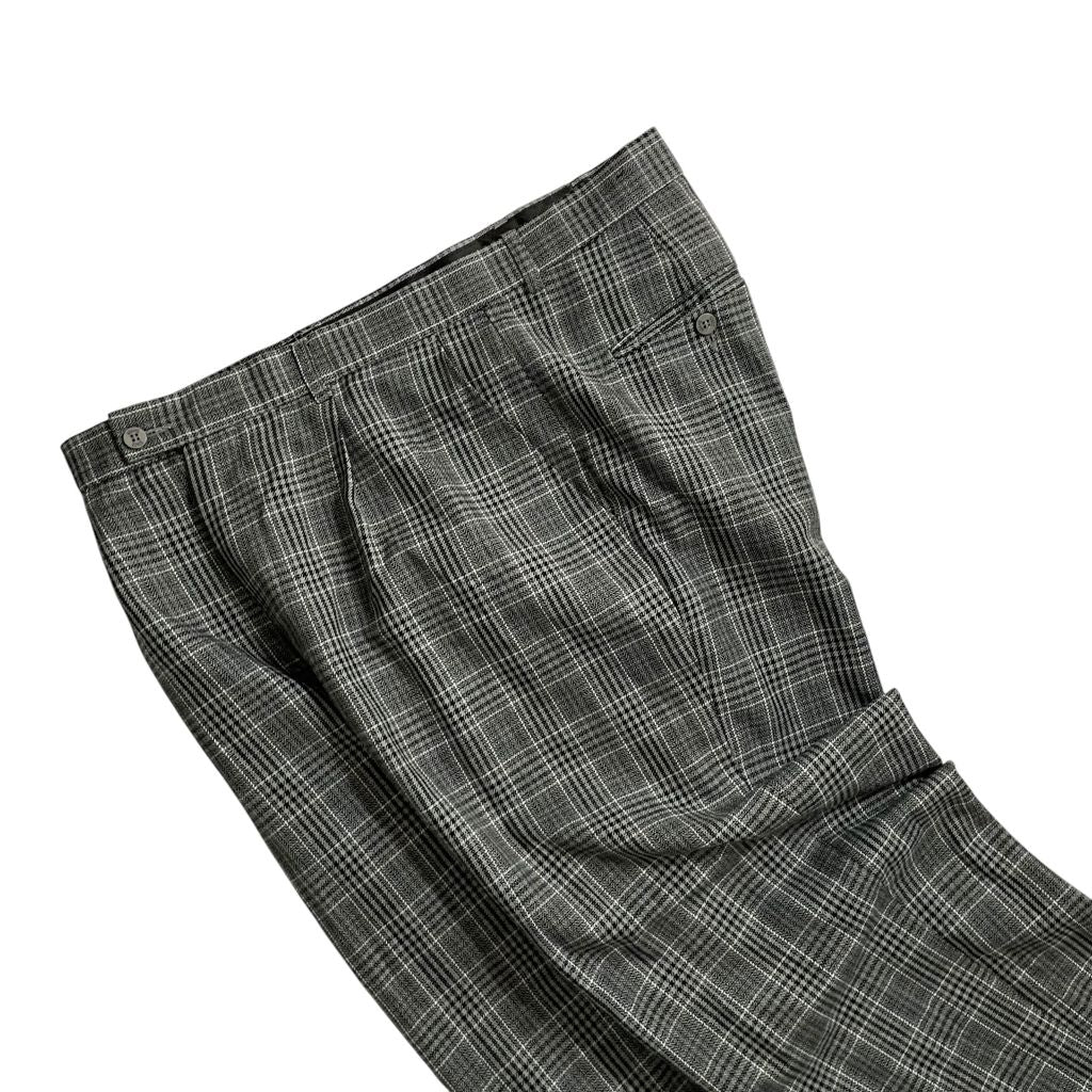 【USED】Stacy Adams Glen Check 1Tuck Rayon Pants